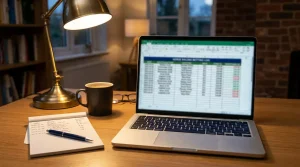 A betting record spreadsheet showing columns for date, race, horse, odds, stake, and P&L